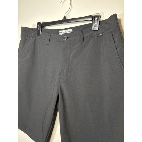 TRAVIS MATTHEW Wanderlust Golf Shorts Black Flat Front Size 36 - Picture 2 of 6